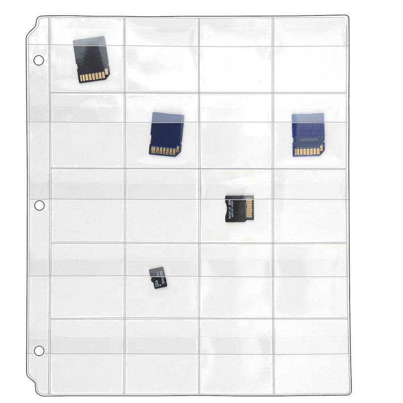 STORE SMART StoreSMART - 20 Pocket 3-Ring Binder Pages with Flaps - SD/Memory Cards - 10-Pack - VH1173F-10 - Image 1